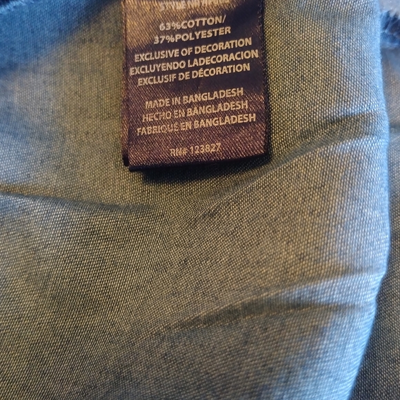 Elegant Denim Wrap Blouse - Picture 6 of 7